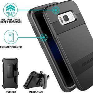 Galaxy‎ S8+ Plus Case Pelican Voyager 4 Layer Military Grade Case Black